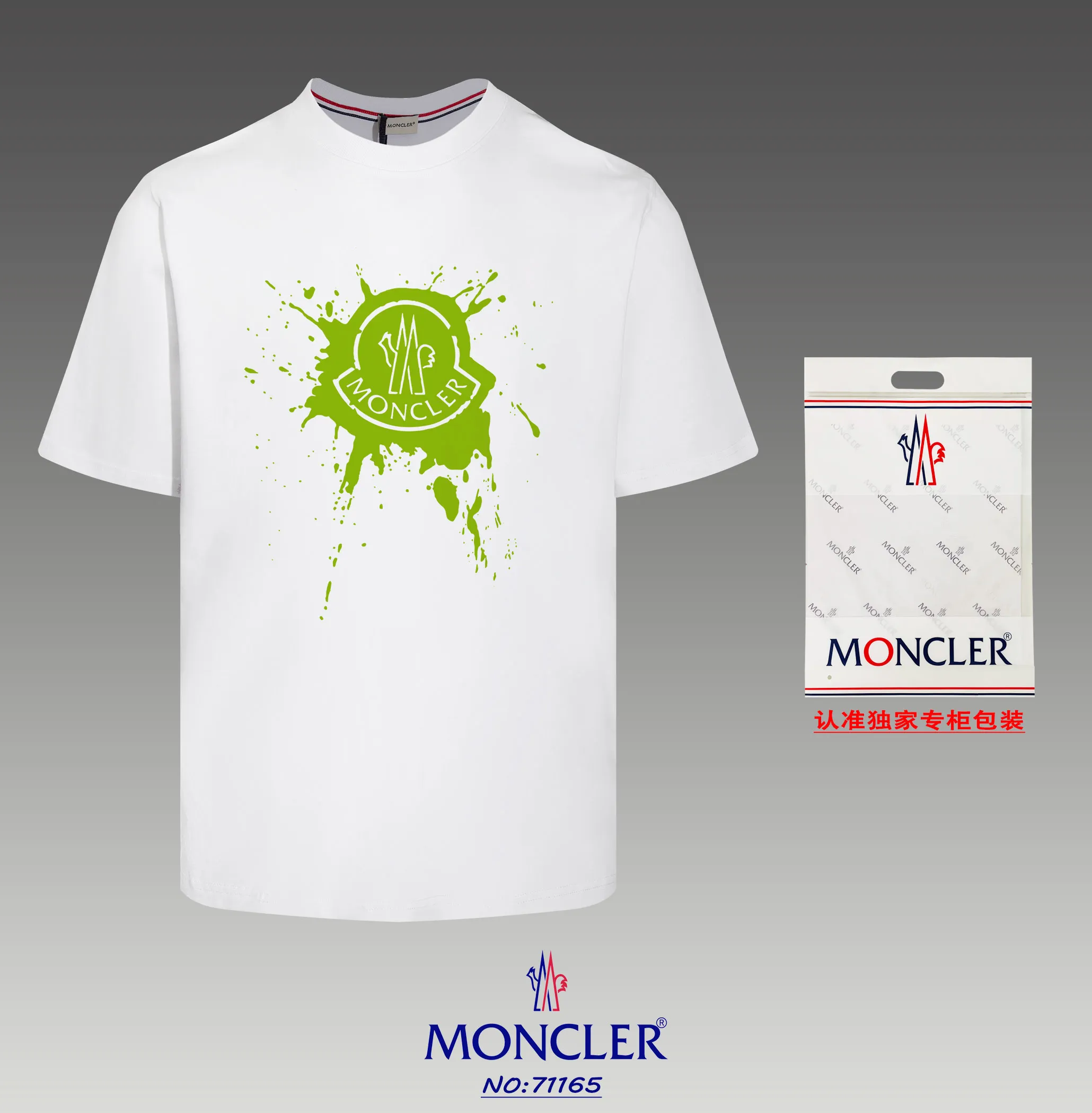 Quality《Moncler~ 》2024New Arrival T , Versatile Quality . ‼ 32 250G ‼ T 🤪 Sizes：S-M-L-XL-2XL ：Black White 、 Same Style